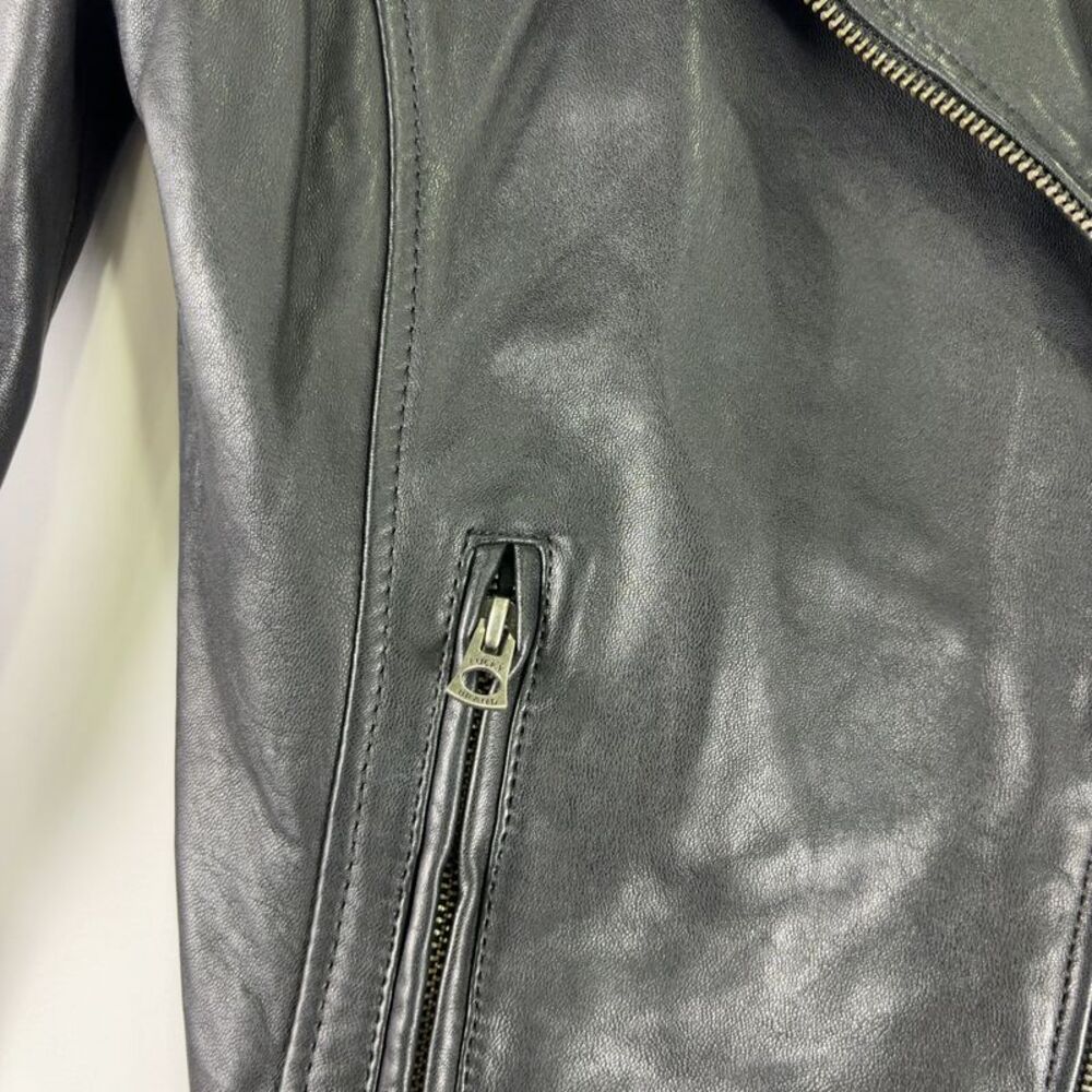Lucky Brand Black Leather Jacket - Picture 2 of 6